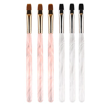 New Pink White Manicure Square Round Head Painting Pen Nylon Hair Acrylic Handle Light Therapy Nail Art Brush Manicure Tools