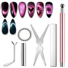 6pcs Cat Eye Nail Magnet Tool Set