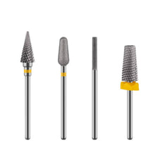 New Silver Tungsten Steel Nail Drill Bit Grinding Head Nail Polish Cuticle Remover 5 in 1 Nail Drill Bit Manicure Tool