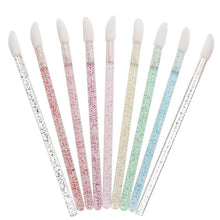 50pcs/bag Disposable Crystal Rod Lip Brush Short Oblique Head Lint Free Lip Gloss Brush Portable Lipstick Beauty Makeup Brushes