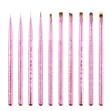 Newest SIngle Pink Acrylic Handle Nylon Hair Light Therapy Nail Art Pen Manicure Drawing Painting Liner Nail Brush