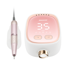 New JMD-417C Portable 35W Electric Nail Drill Machine Pink Blue Desktop 35000RPM Low Noise Nail Drill with Foot Petals