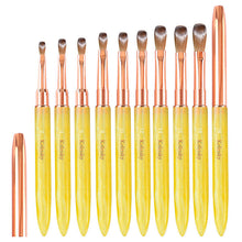 Professional New Yellow Acrylic Handle Mink Manicure Art Brush 99.99% Kolinsky Crystal Extension Carving Nail Art Brush