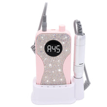 New SG720 45000RPM Rechargeable Cordless Mobile Drill Desktop Portable Professional Wireless Nail Drill Machine with Rhinestone
