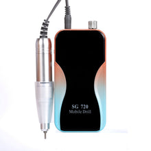 Portable Orange Blue Gradient Rechargeable Nail Drill SG720 Cordless 45000RPM USB E-file Nail Polishing Machine for Salon