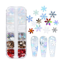 Snowflakes Winter Sequins Nail Art Glitter Flakes Christmas Tree Decoration Holographic Nail Charms DIY Nails Accessories