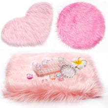 New Heart Round Square Manicure Photo Tools Props Fur Mat Multi-functional Salon Manicure Display Mat