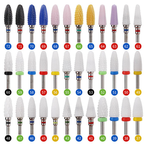 High Quality Hot Sale Nail Ceramic Polishing Grinding Drill Bit Manicure Pedicure 3/32" Ceramic Nail Drill Bit Collection