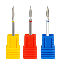 New Flame Shape Mini Diamond Nail Drill Bit Remove Cuticle Dead Skin Milling Cutter Bit Nail Polisher Tools