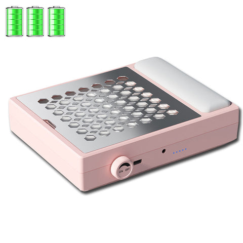 New 56W Brushless Motor Rechargeable Nail Art Vacuum Cleaner 4200RPM ABS Turbine Nail Dust Collector with Arm Rest Pillow