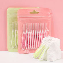 New 10pcs/bag Silicone Handle Disposable Eyebrow Brush Beauty Crevice Brush Multi-Purpose Eyebrow Brush Graft Eyelash Brush