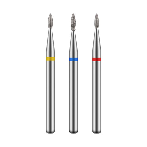 New Mini Diamond Nail Drill Bit Cuticle Cleaning Dead Skin Removal Milling Cutter Flame Shape Grinding Nail Drill Bit
