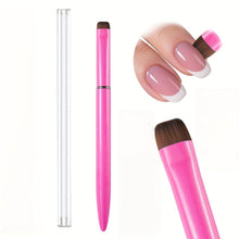 Professional Pink Black Round Head Gel Nail Brush Metal Handle UV Gel Brush for French Manicure Nail Art Manicure Tools