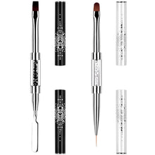Multi-Functional Dual Head Nail Art Brush Nail Liner Brush Nail Polish Extension Builder Painting Pen UV Gel Brush