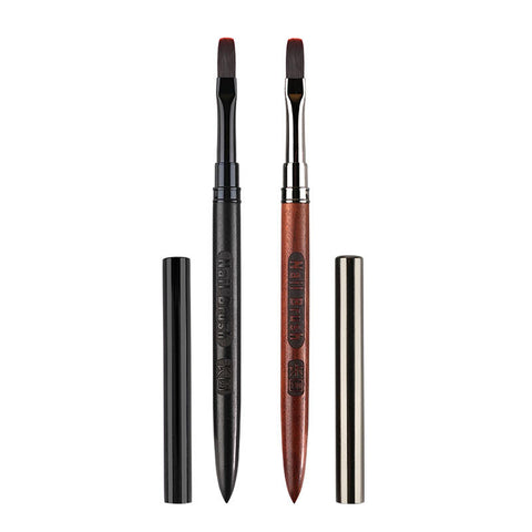 Professional Wood Handle Nail Art Brush Long Hair Round Head Light Therapy Pen Lengthening Nylon Soft Hair UV Gel Nail Art Pen