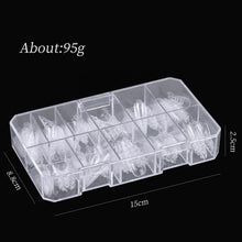 New 120pcs/Box Special Design Transparent Extension Nail Art Tips 3D Trapezium Long Full Cover Stiletto Nail Tips