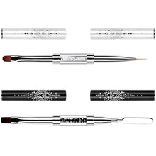Multi-Functional Dual Head Nail Art Brush Nail Liner Brush Nail Polish Extension Builder Painting Pen UV Gel Brush