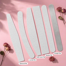 New Replaceable 5pcs Self-Adhesive Sandpaper 1pc Stainless Steel Plate Set 180 Grit Nail File Refill Kit for Nail Polishing