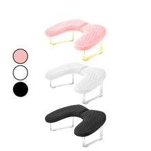 New U Shape Luxury Pu Leather Hand Arm Rest Pillow Manicure Table Nail Arm Rest Cushion Nail Hand Pillow for Salon