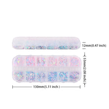 12 Grid/Box Heart Star Moon Butterfly Rabbit Nail Art Sticker Korea Style Pink Blue Decals Fashion Nail Art Decorations