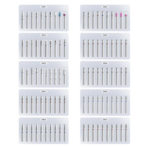 New 10pcs/set Cuticle Clean Diamond Nail Drill Bit Set Safety Multi-function Use Remove Dead Skin Manicure Tools Kit
