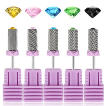 Premium Purple Tungsten Steel Nail Grinding Head with Diamond Quick Nail Polish Remover Electric Nail Drill Bit