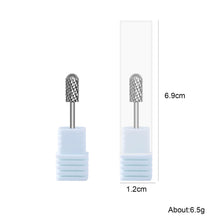 New Silver Cuticle Remover Bit Remove Gel Nail Care Tool Nail Salon Quality Cylindrical Tungsten Steel Cuticle Nail Drill Bit