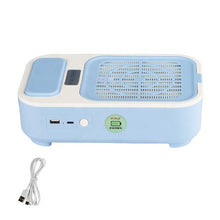 Blue Rechargeable Manicure Dust Collector Desktop 60W Wireless Electric Nail Vacuum Cleaner Collector Machine With Filter