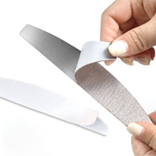 New Stainless Steel Nail File 50 Pcs/Bag Gray-White Replaceable Refilling Sandpaper Half Moon Metal Nail File