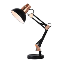 Wholesale Foldable Metal Material Study LED Table Lamp Black White Long Arm Desk Lamp Without Bulb