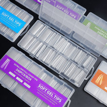 Professional 240Pcs/Box Super Long Pipe Full Cover Nail Tips Transparent XXXL Press on Nails False Nail Tips