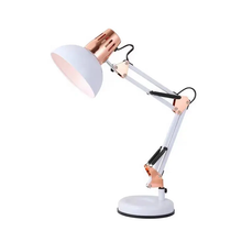 Wholesale Foldable Metal Material Study LED Table Lamp Black White Long Arm Desk Lamp Without Bulb