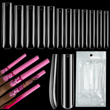 60pcs/bag 100mm Full Cover Natural and Flexible Super Long No C-curve Rectangular Nail Tips 5 XL Lasting Nail Extension Tips