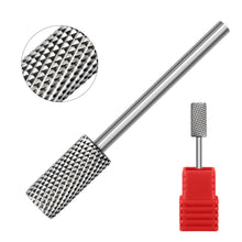 New Silver Cuticle Remover Bit Remove Gel Nail Care Tool Nail Salon Quality Cylindrical Tungsten Steel Cuticle Nail Drill Bit