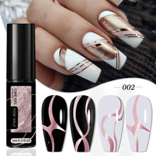Custom Logo 5ml Painting Metal Chrome Effect Liner Gel Polish UV LED Mirror Metallic Liner Gel Nail Polish