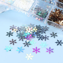 Snowflakes Winter Sequins Nail Art Glitter Flakes Christmas Tree Decoration Holographic Nail Charms DIY Nails Accessories