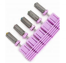 Premium Purple Tungsten Steel Nail Grinding Head with Diamond Quick Nail Polish Remover Electric Nail Drill Bit