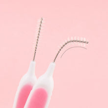 New 10pcs/bag Silicone Handle Disposable Eyebrow Brush Beauty Crevice Brush Multi-Purpose Eyebrow Brush Graft Eyelash Brush