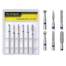 Professional Diamond Nail Drill Bit 6pcs/set Cuticle Clean Polish Nail Grinder Head Dead Skin Callus Remove Nail Drill Bit Set