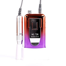 Shiny Rhinestone SG720 Rechargeable Nail Drill Rose Gold Purple Gradient Portable 45000RPM High Speed USB Nail Drill Machine
