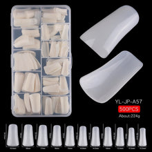 New Hot Sale 500pcs/box Special Shape Nail Tips Duckbill Tips Full Cover Fan Shape Manicure Duckbill Nail Tips