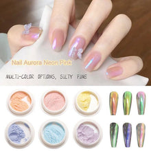Hot Sale Fast Dry Dipping Powder 6Pcs/Set Aurora Neon Acrylic Powder Pigment