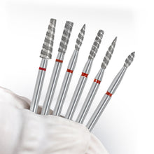 High Quality 6pcs/set Diamond Nail Drill Bit Set Cuticle Remover Grinding Head Electric Nail Drill Bit Set
