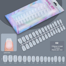 New 150pcs/bag Double-Side Matte Nail Tips Short Round Square Coffin Full Cover Ultra-Thin False Nail Tips for Extension