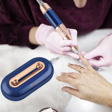 JMD-S103 Precision Round Runway Nail Drill Machine 35000 RPM Low Volume Desktop Electric Nail Drill with Grinding Head Storage