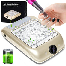 15W Q5 ABS Manicure Desktop Nail Vacuum Cleaner Collector Rechargeable Nail Dust Collector for Dust Collector
