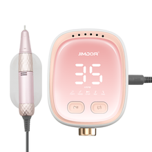 New JMD-417C Portable 35W Electric Nail Drill Machine Pink Blue Desktop 35000RPM Low Noise Nail Drill with Foot Petals