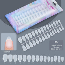 New 150pcs/bag Double-Side Matte Nail Tips Short Round Square Coffin Full Cover Ultra-Thin False Nail Tips for Extension