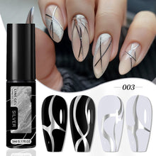 Custom Logo 5ml Painting Metal Chrome Effect Liner Gel Polish UV LED Mirror Metallic Liner Gel Nail Polish