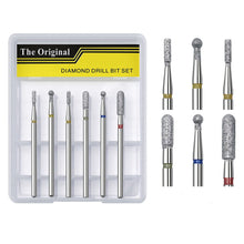 Professional Diamond Nail Drill Bit 6pcs/set Cuticle Clean Polish Nail Grinder Head Dead Skin Callus Remove Nail Drill Bit Set